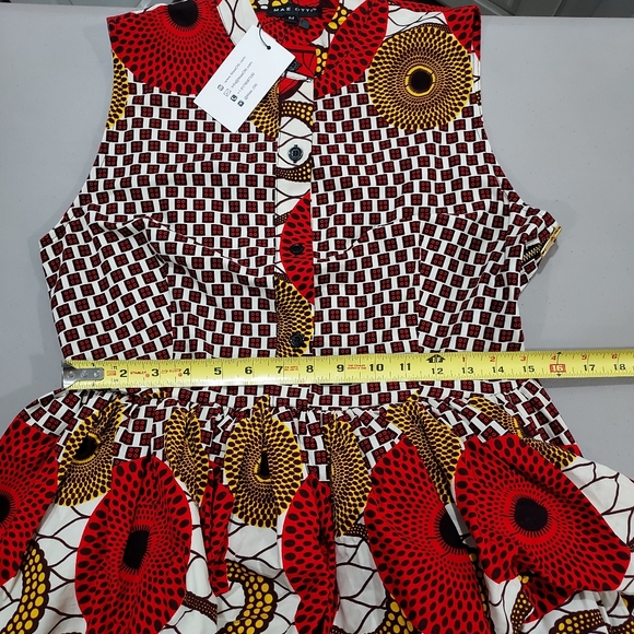 Mae Otti Red Rose Print Layered Dress - Picture 15 of 16